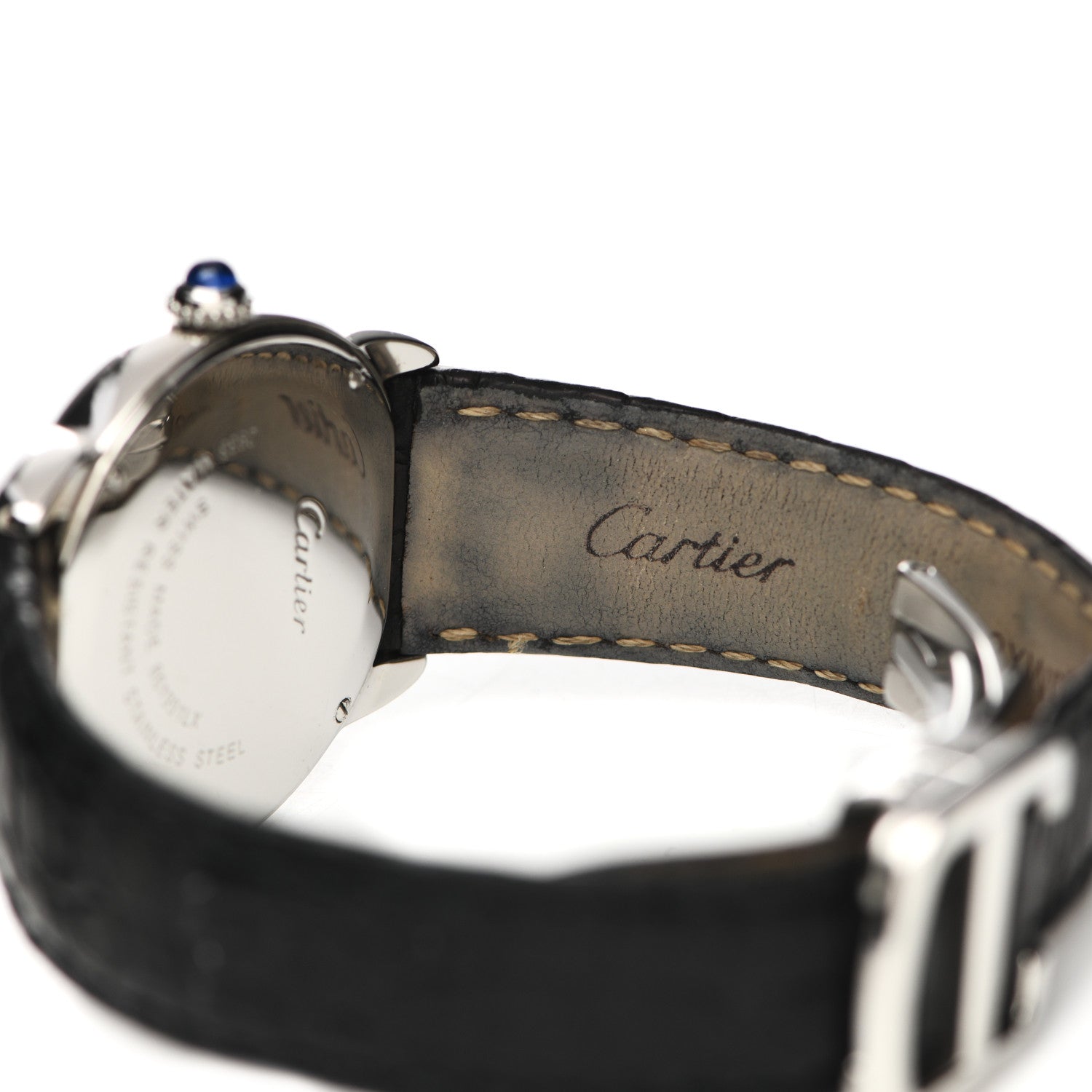 Cartier Stainless Steel Alligator 29mm Ronde Solo Quartz Watch 5 of 6