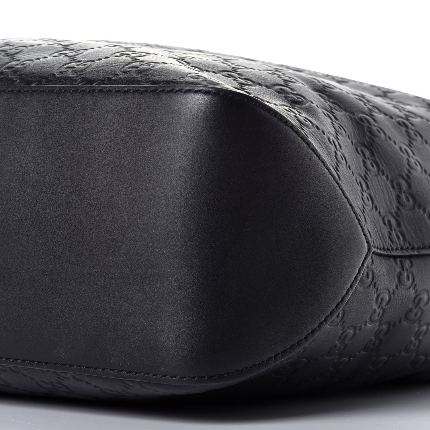 Gucci Guccissima Signature Large Linea A Hobo Black 9 of 10