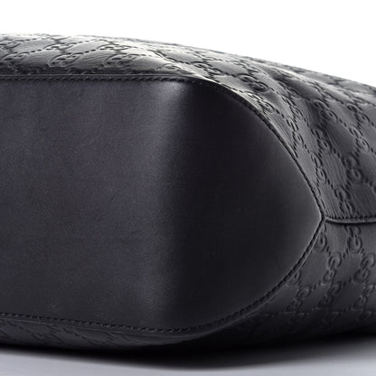 Gucci Guccissima Signature Large Linea A Hobo Black 9 of 10