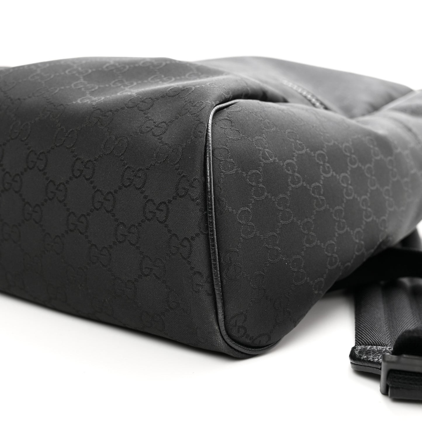 Nylon Monogram Slim Backpack Black