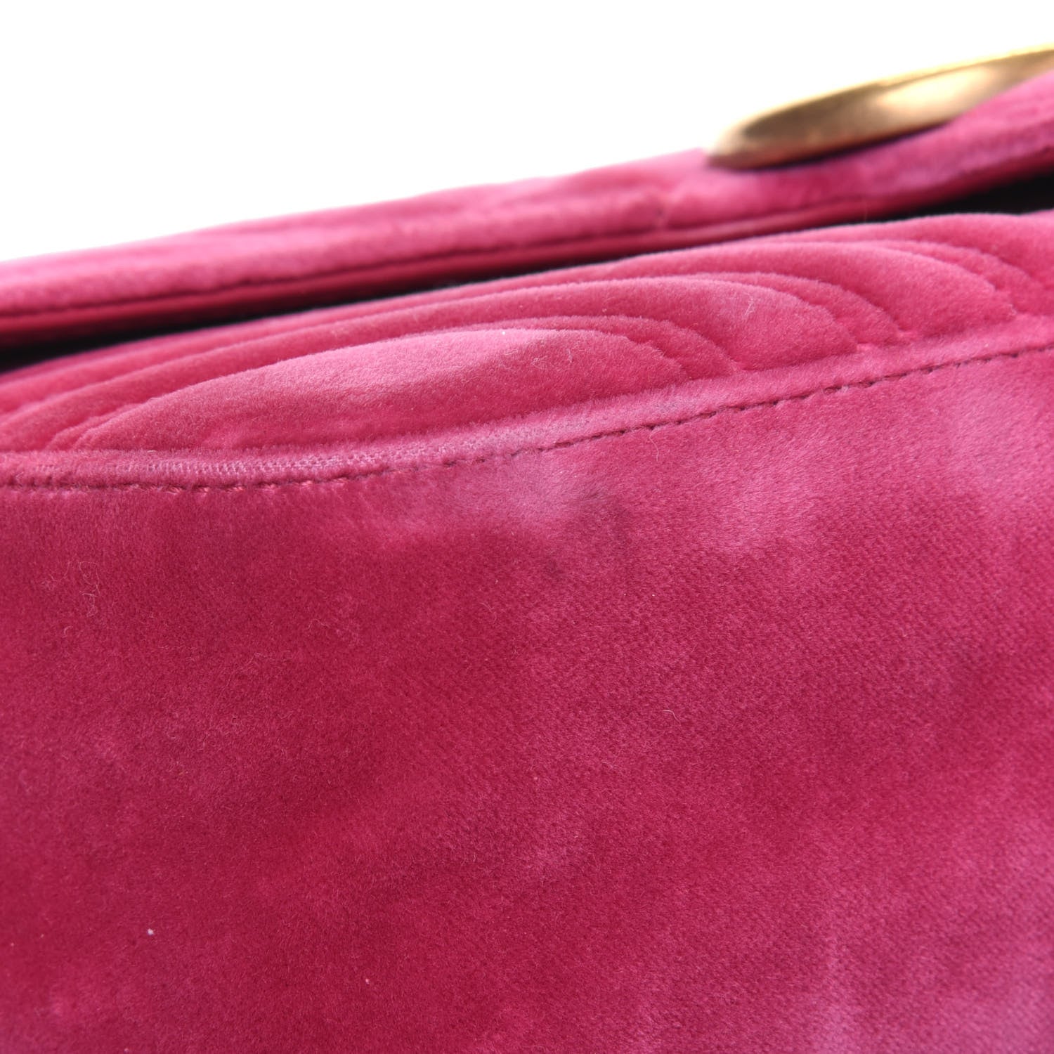 Gucci Velvet Matelasse Small GG Marmont Shoulder Bag Light Raspberry Rose 12 of 20