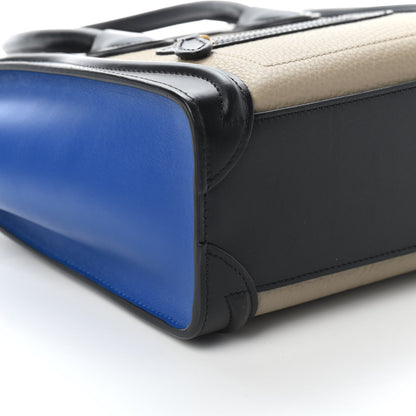 Celine Elephant Calfskin Nano Tri-Color Luggage Beige 7 of 8