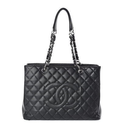 Chanel Caviar Quilted Grand Shopping Tote GST Black 1 of 9
