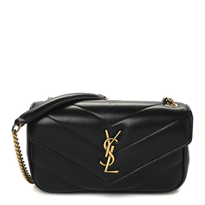 Saint Laurent Lambskin Chevron Quilted Mini Loulou Black 1 of 11