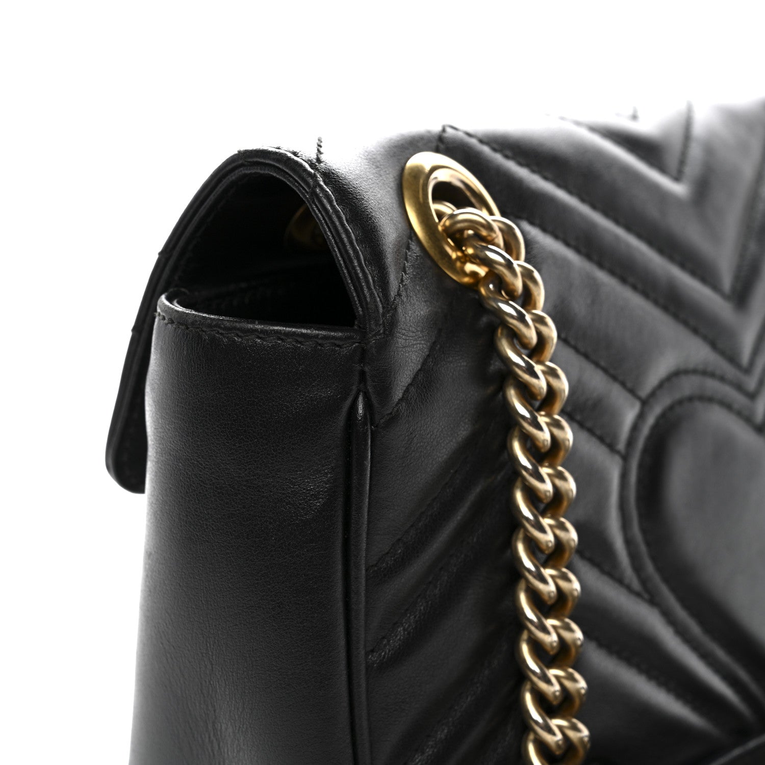 Gucci Calfskin Matelasse Mini GG Marmont Shoulder Bag Black 15 of 15
