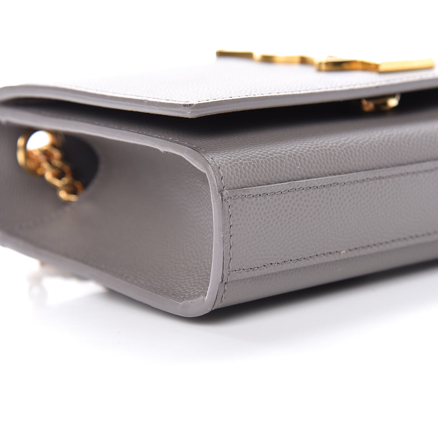 Saint Laurent Grain De Poudre Small Monogram Kate Satchel Fog 8 of 15
