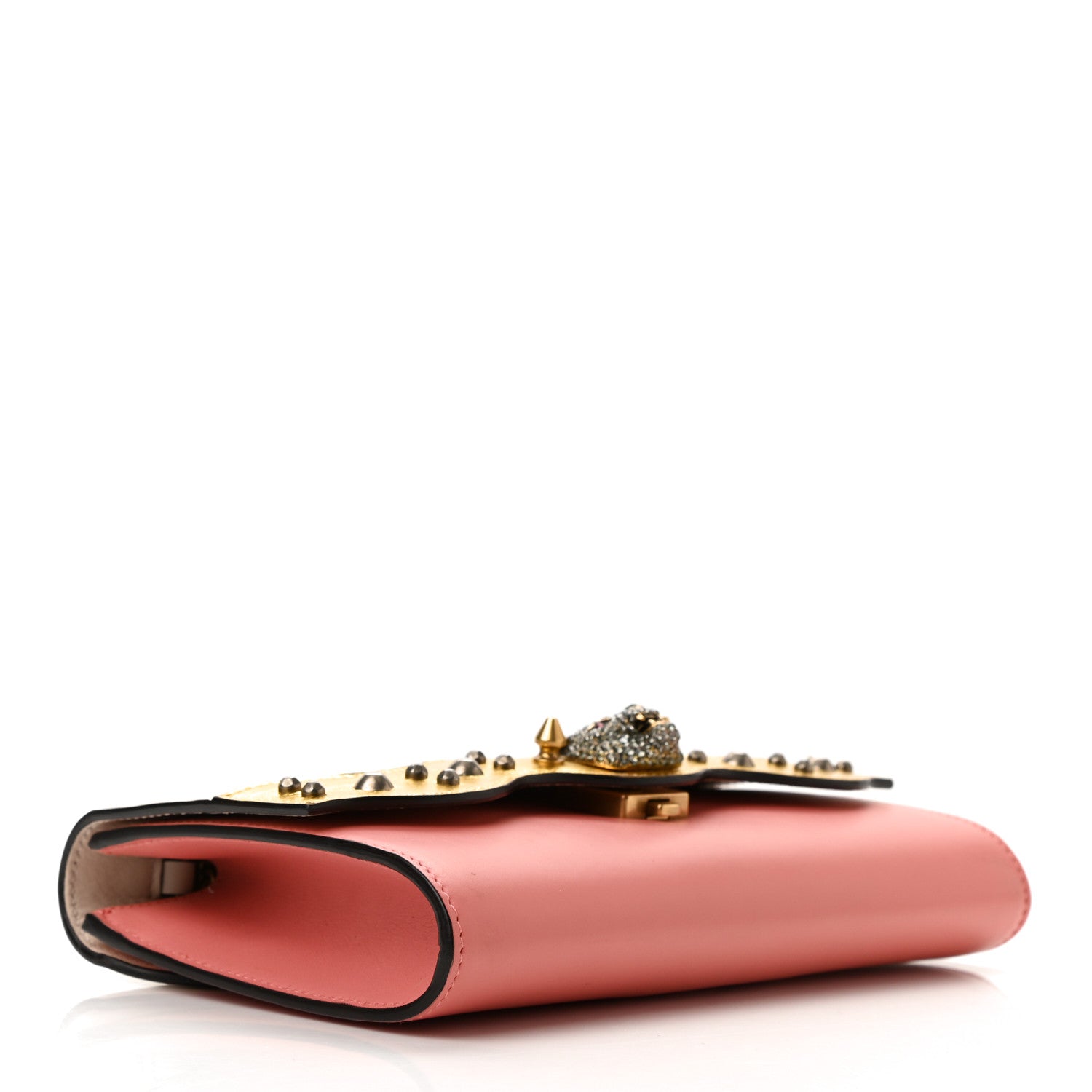 Gucci Calfskin Animalier Broadway Clutch Pink 4 of 10