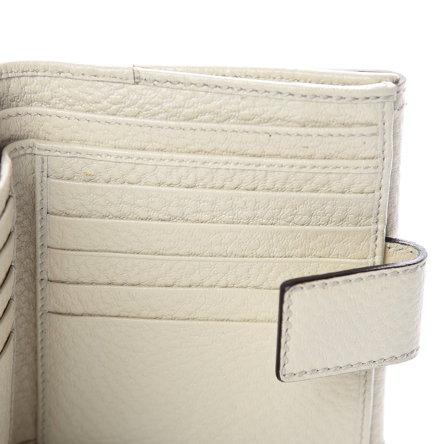 Gucci Calfskin Bamboo French Wallet White 10 of 12