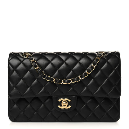 Chanel Lambskin Quilted Medium Double Flap Black 1 of 7