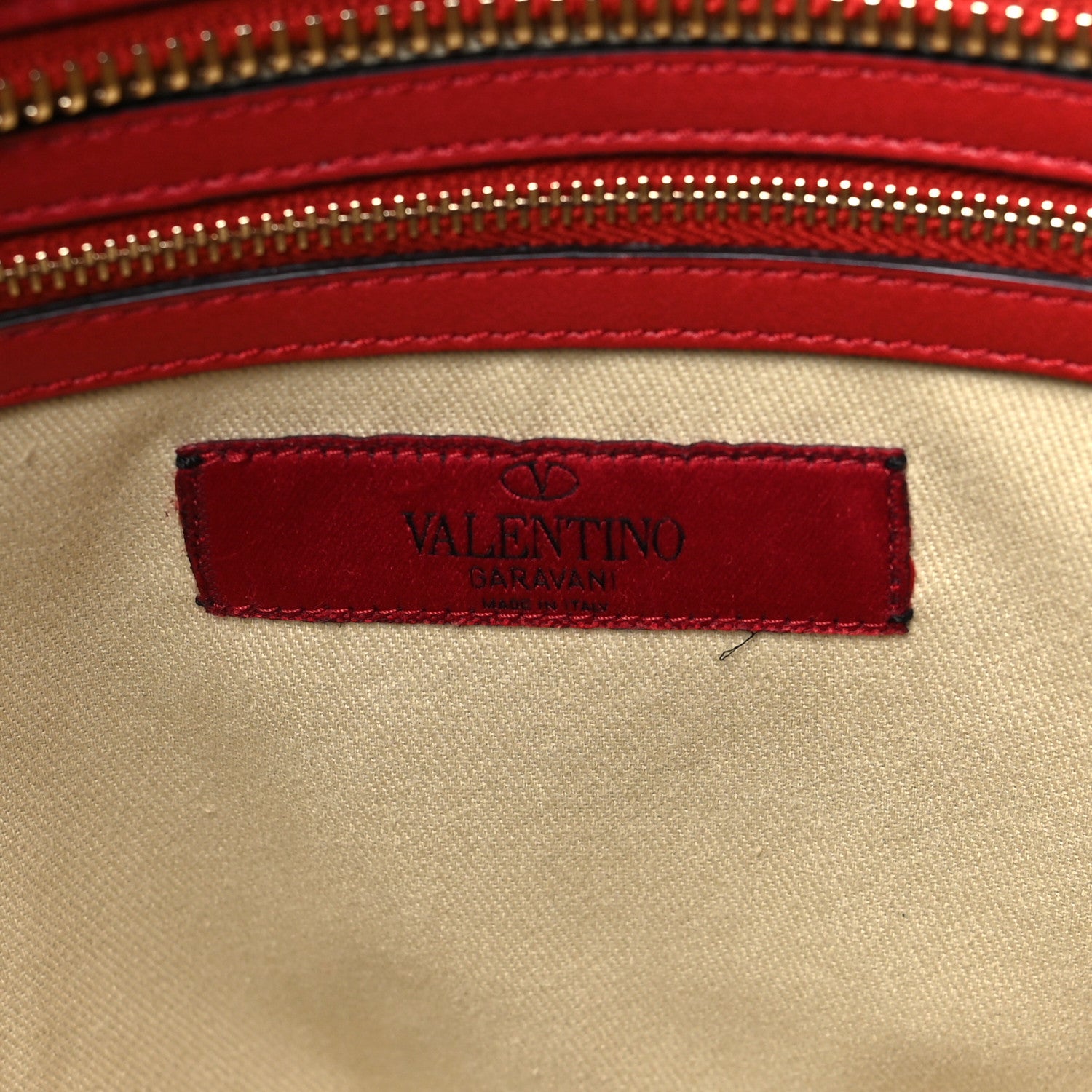 Valentino Garavani Vitello Rockstud Double Handle Tote Rosso Valentino 6 of 14