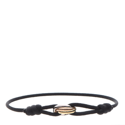 Cartier 18K Pink Yellow White Gold Trinity Adjustable Cord Bracelet Black 1 of 8