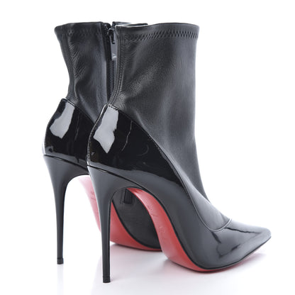 Christian Louboutin Patent Bibooty Ankle Boots 38 Black 4 of 8