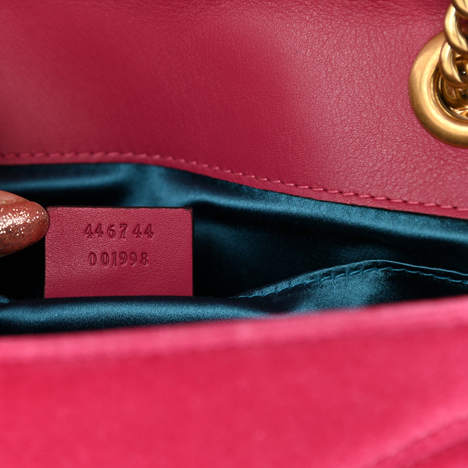 Gucci Velvet Matelasse Mini GG Marmont Shoulder Bag Light Raspberry Rose 7 of 8