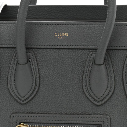 Celine Baby Drummed Calfskin Nano Luggage Kohl 9 of 12