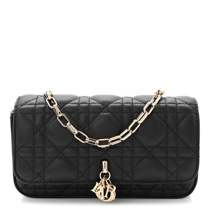 Christian Dior Lambskin Cannage Dior Talk Phone Pouch Black 1 of 11