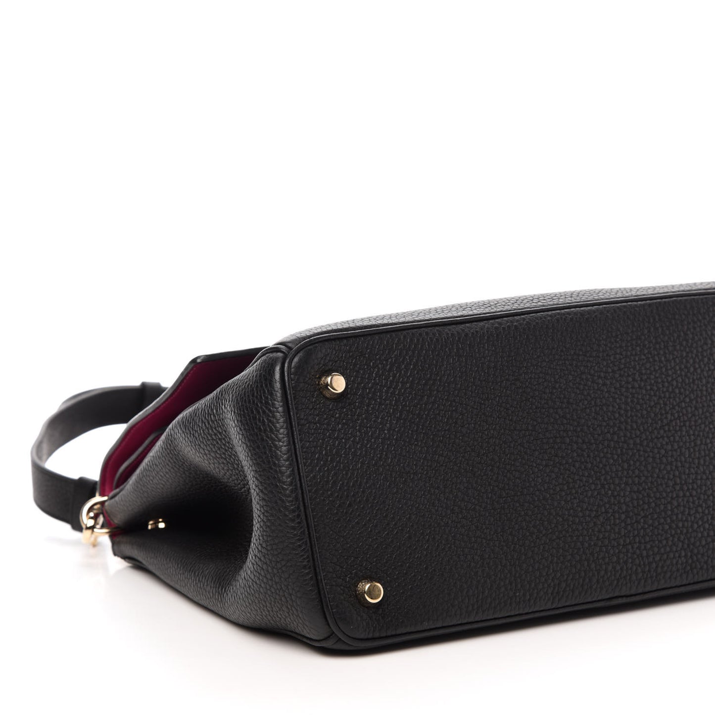 Bullcalf Medium Be Dior Flap Black Fraise