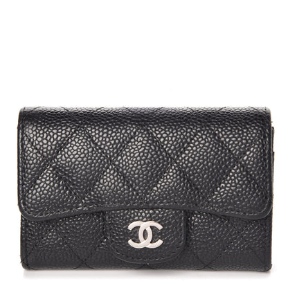 Chanel Caviar Quilted Flap Card Holder Black 1 of 13