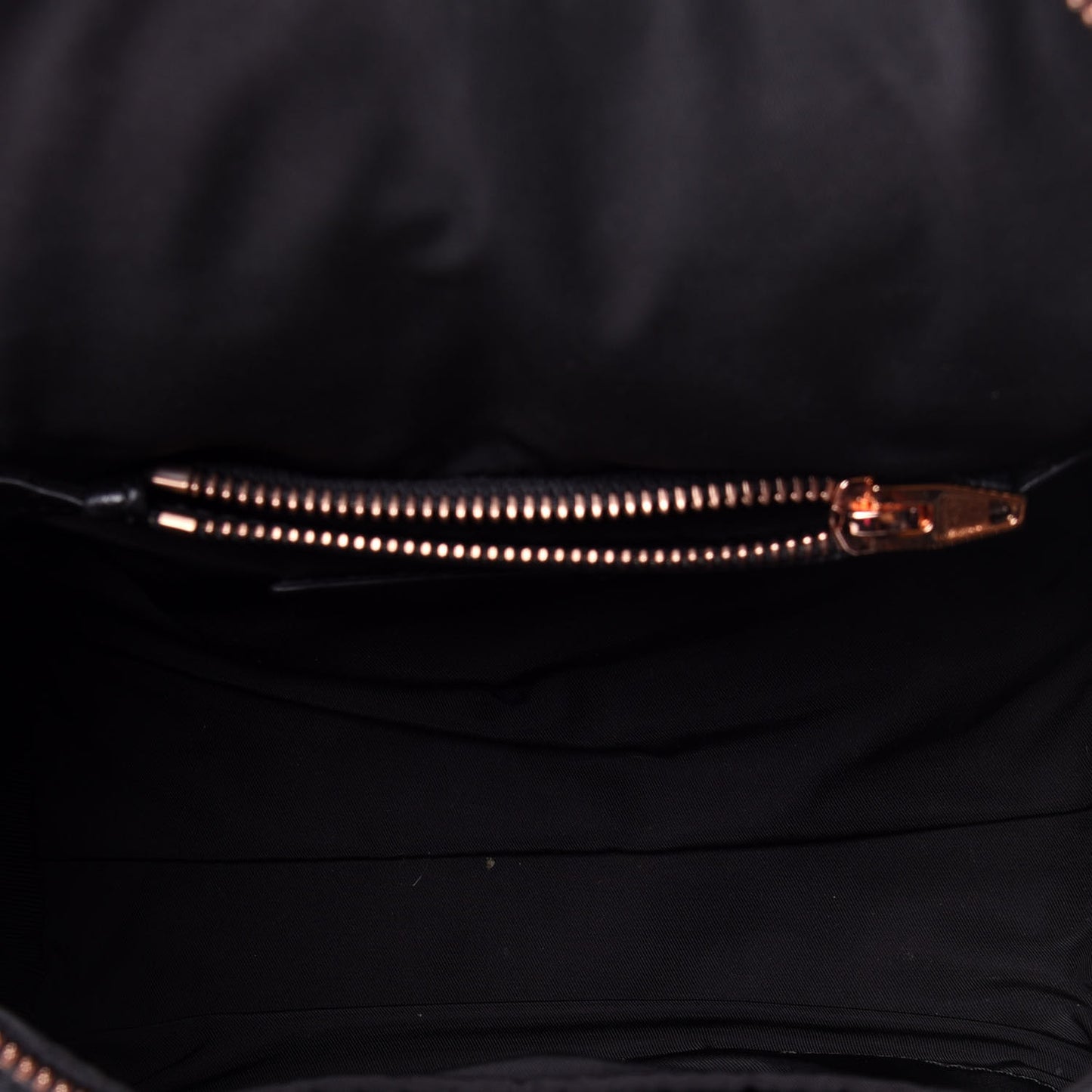 Pebbled Lambskin Mini Rockie Black Rose Gold Hardware