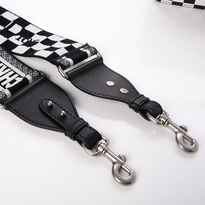 Christian Dior Smooth Calfskin Checkered Dio(r)evolution Flap Bag Black White 9 of 11