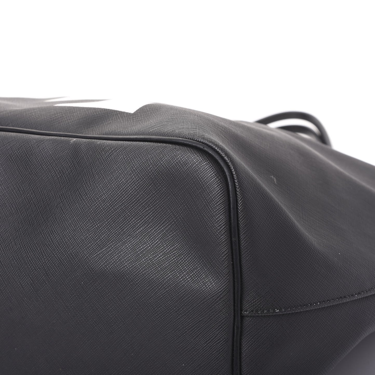 Textured Coated Canvas Favelas Large Antigona Tote Black