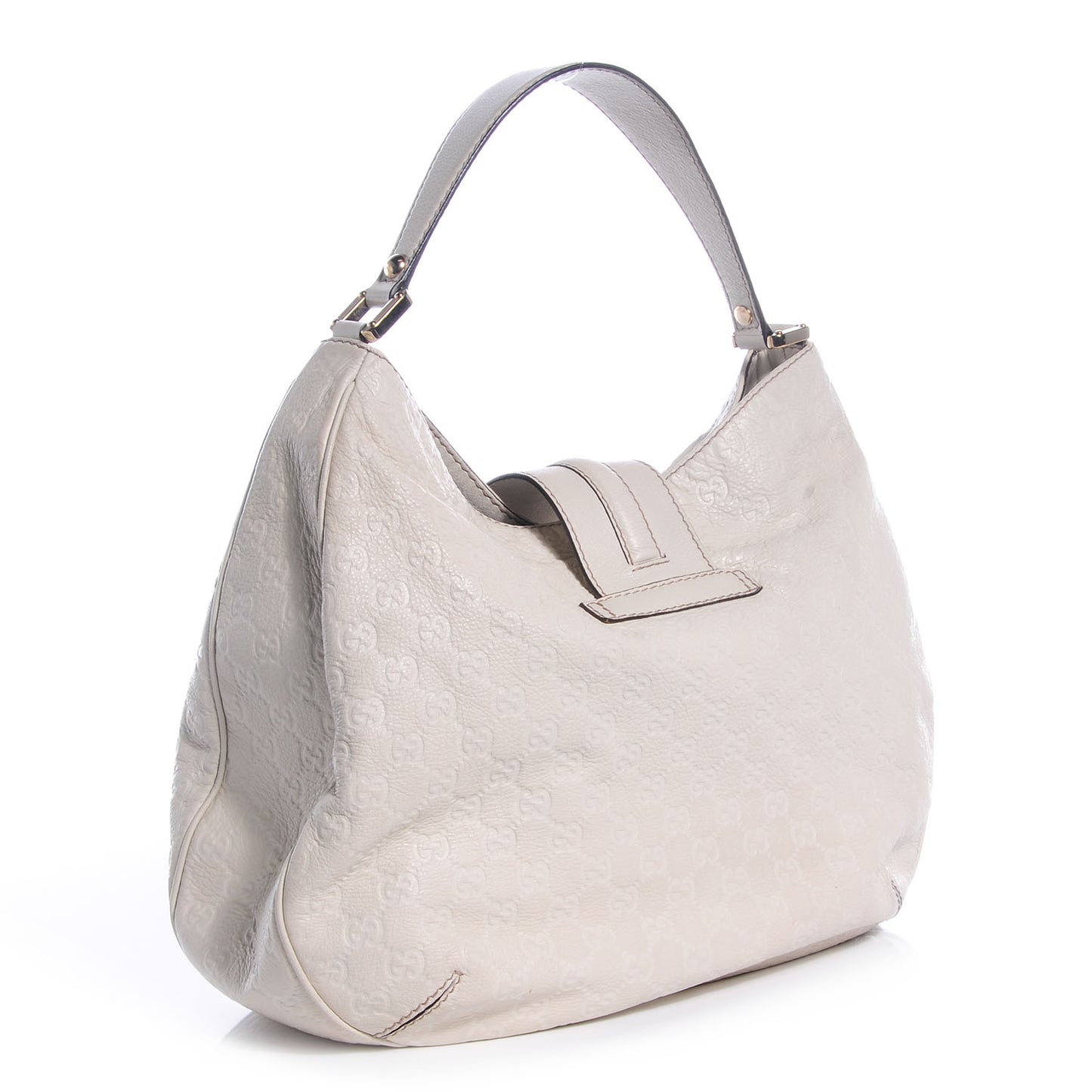 Guccissima New Ladies Web Large Hobo Off White
