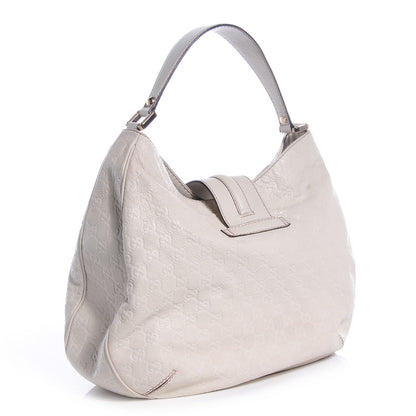 Gucci Guccissima New Ladies Web Large Hobo Off White 3 of 7