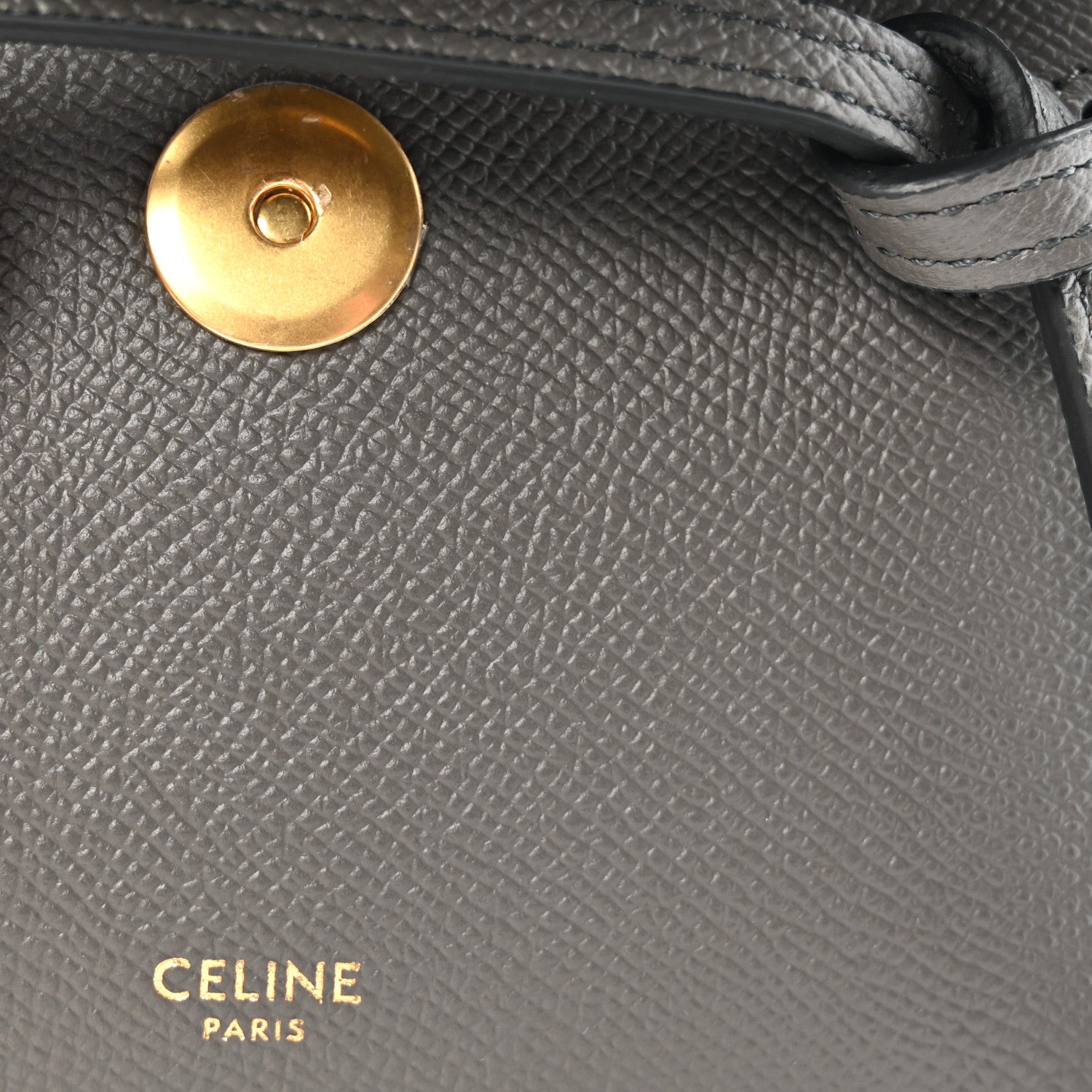 Celine Grained Calfskin Pico Belt Bag Grey 6 of 10