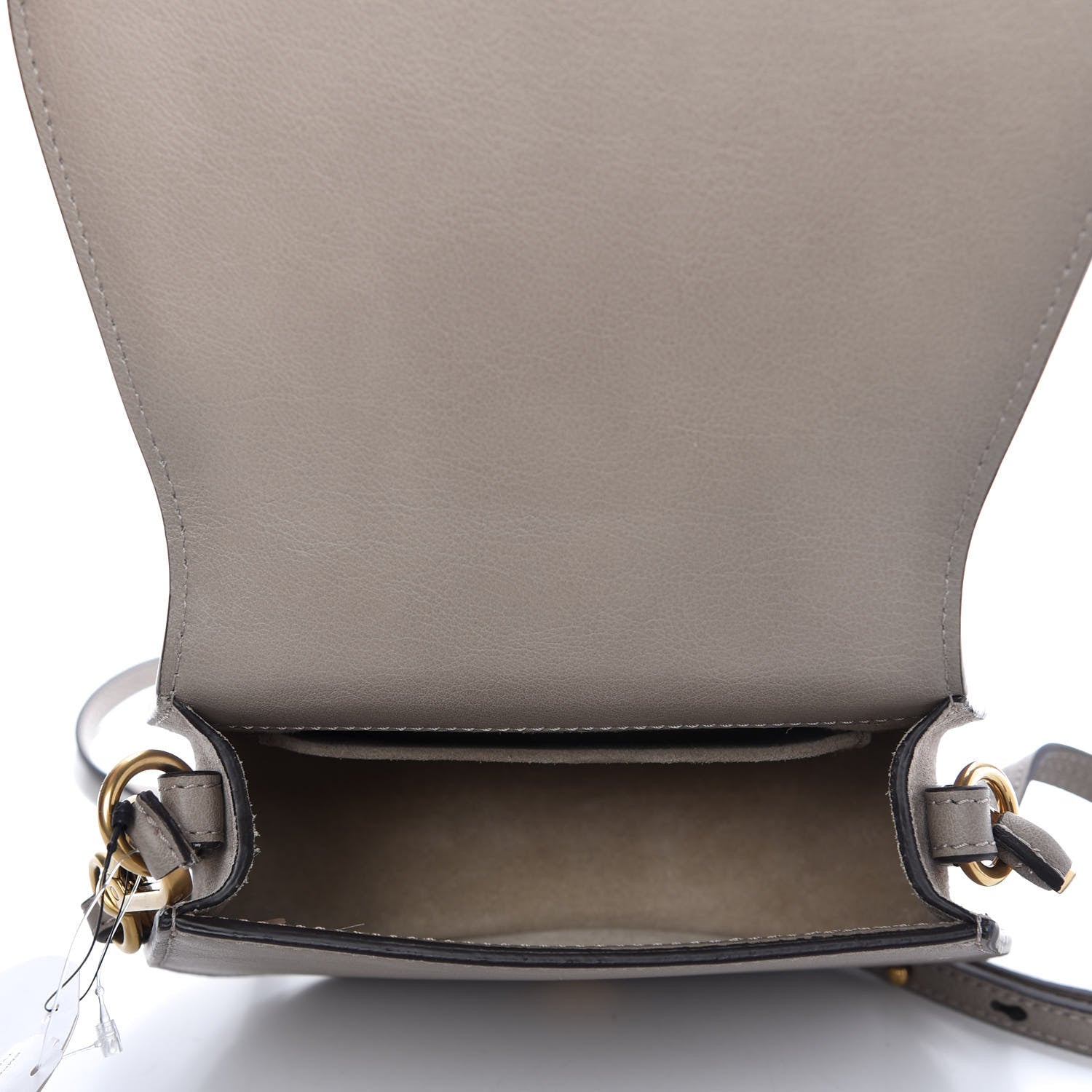 Chloe Calfskin Suede Small Nile Bracelet Bag Motty Grey 5 of 10