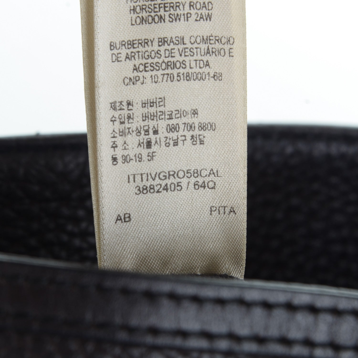 Burberry Grained Calfskin Haymarket Check Medium Golderton Tote Chocolate 8 of 8