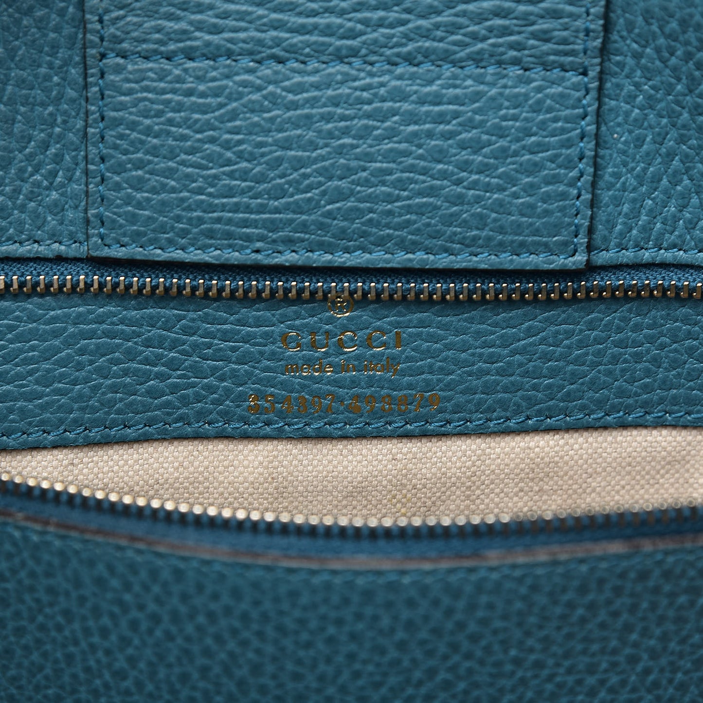 Dollar Calfskin Medium Swing Tote Marine Deep Cobalt