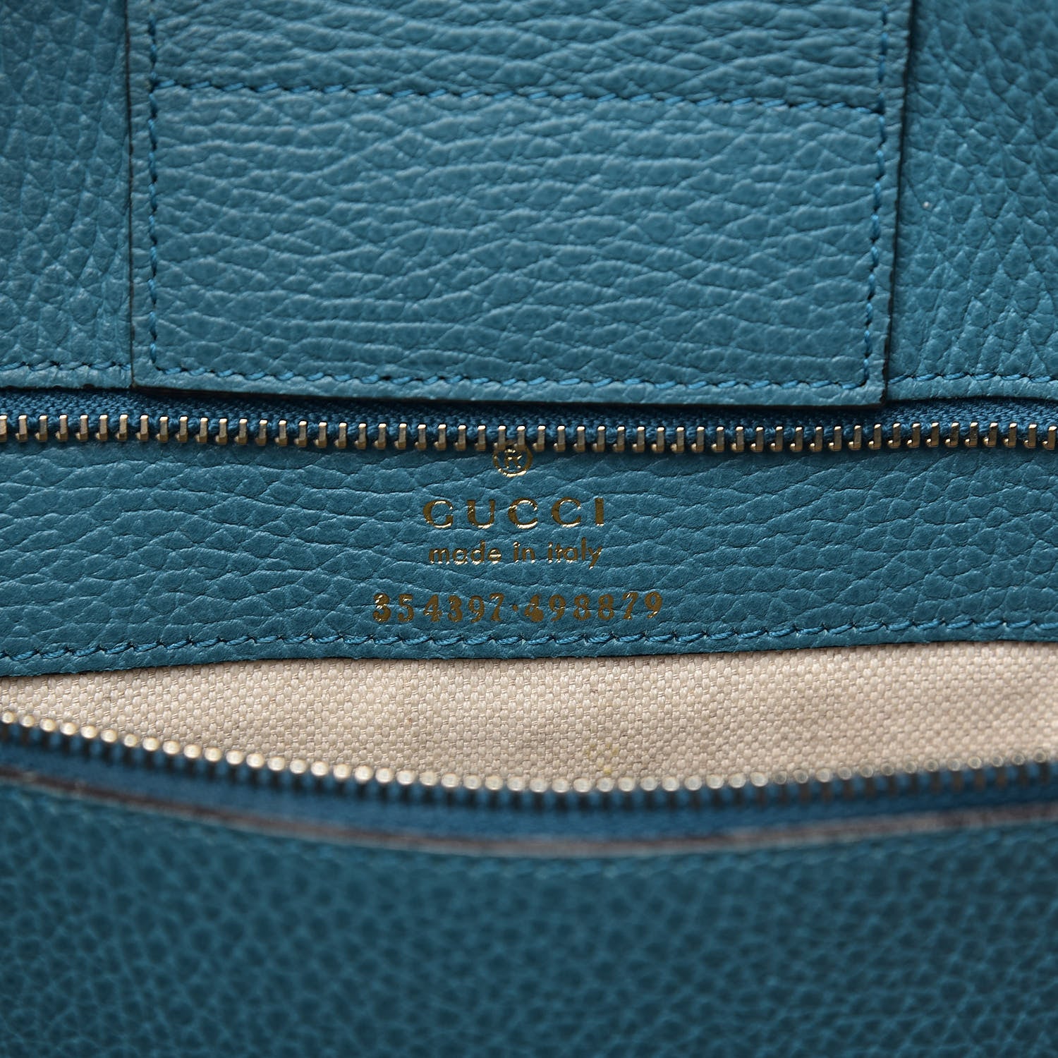 Gucci Dollar Calfskin Medium Swing Tote Marine Deep Cobalt 6 of 15