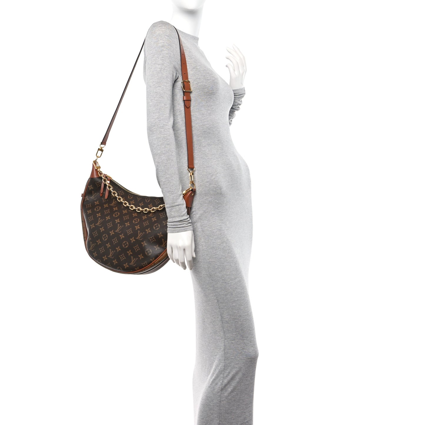 Reverse Monogram Loop Hobo