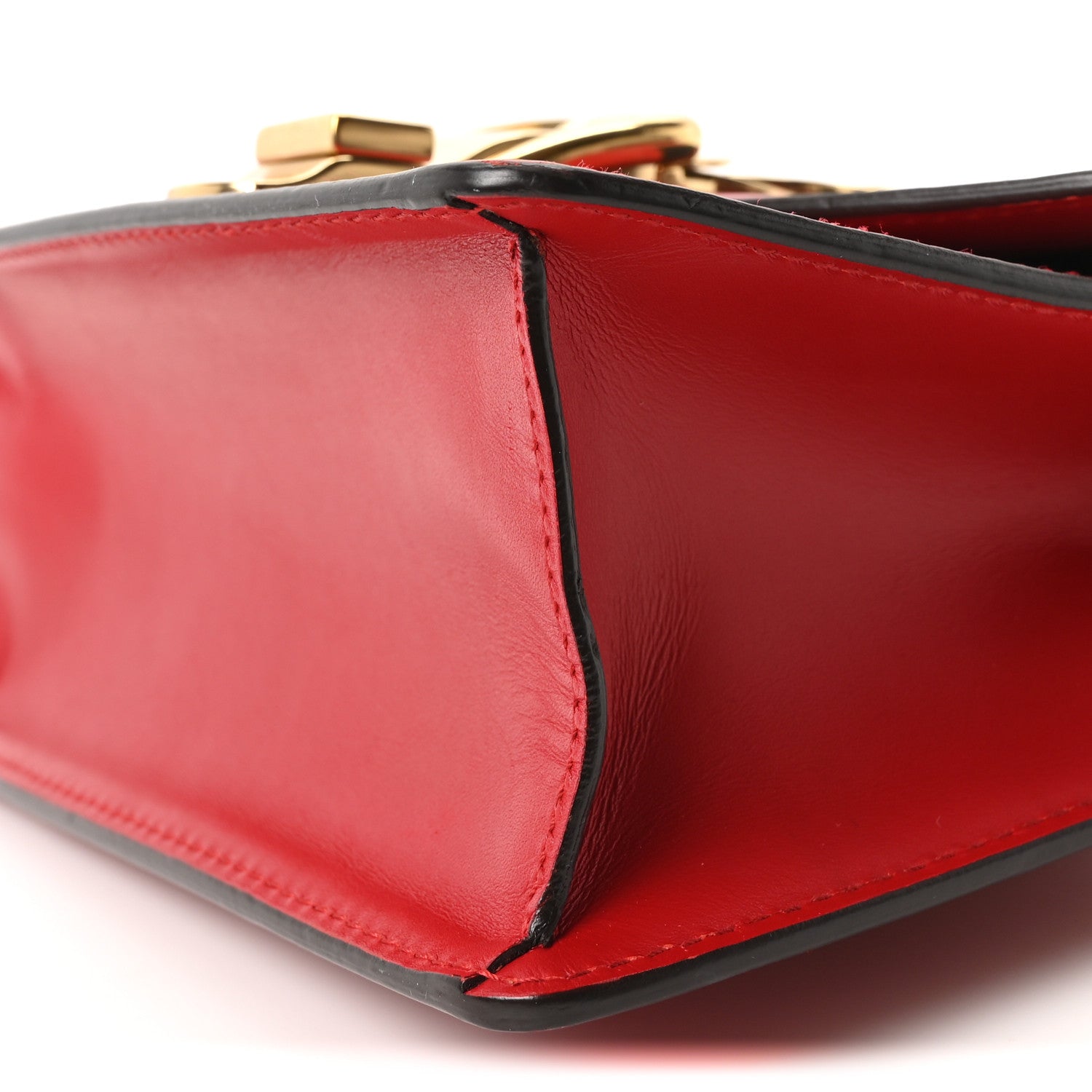 Gucci Calfskin Mini Sylvie Chain Shoulder Bag Hibiscus Red 10 of 10