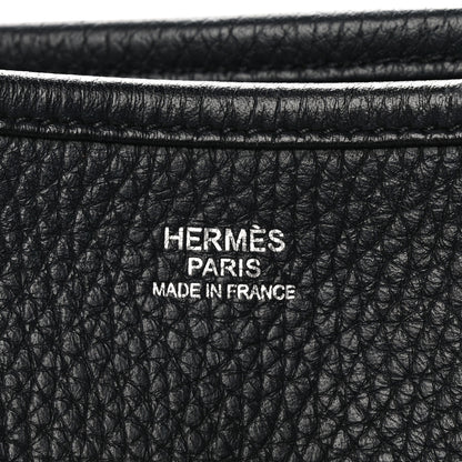 Hermes Taurillon Clemence EVELYNE III GM Black 7 of 10