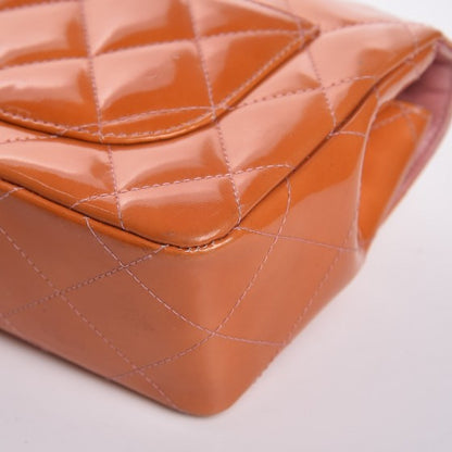 Chanel Patent Quilted Mini Rectangular Flap Orange 15 of 15