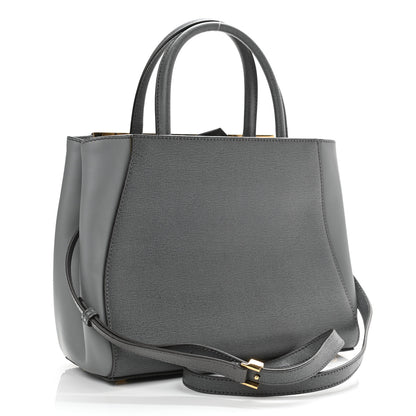 Fendi Vitello Elite Petite 2Jours Tote Grigio Grigio Chiaro 3 of 10