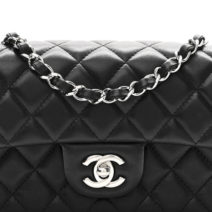 Chanel Lambskin Quilted Mini Rectangular Flap Black 8 of 11