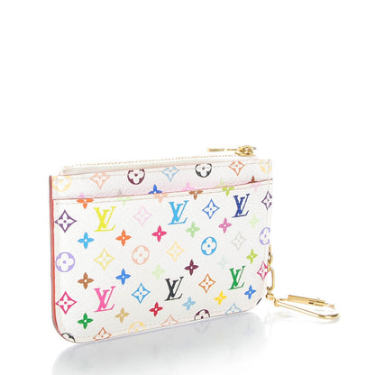 Louis Vuitton Monogram Multicolor Key Pouch White Litchi 2 of 6