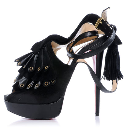 Christian Louboutin Suede Grommet Misfit 150 Heels 40 1 of 6