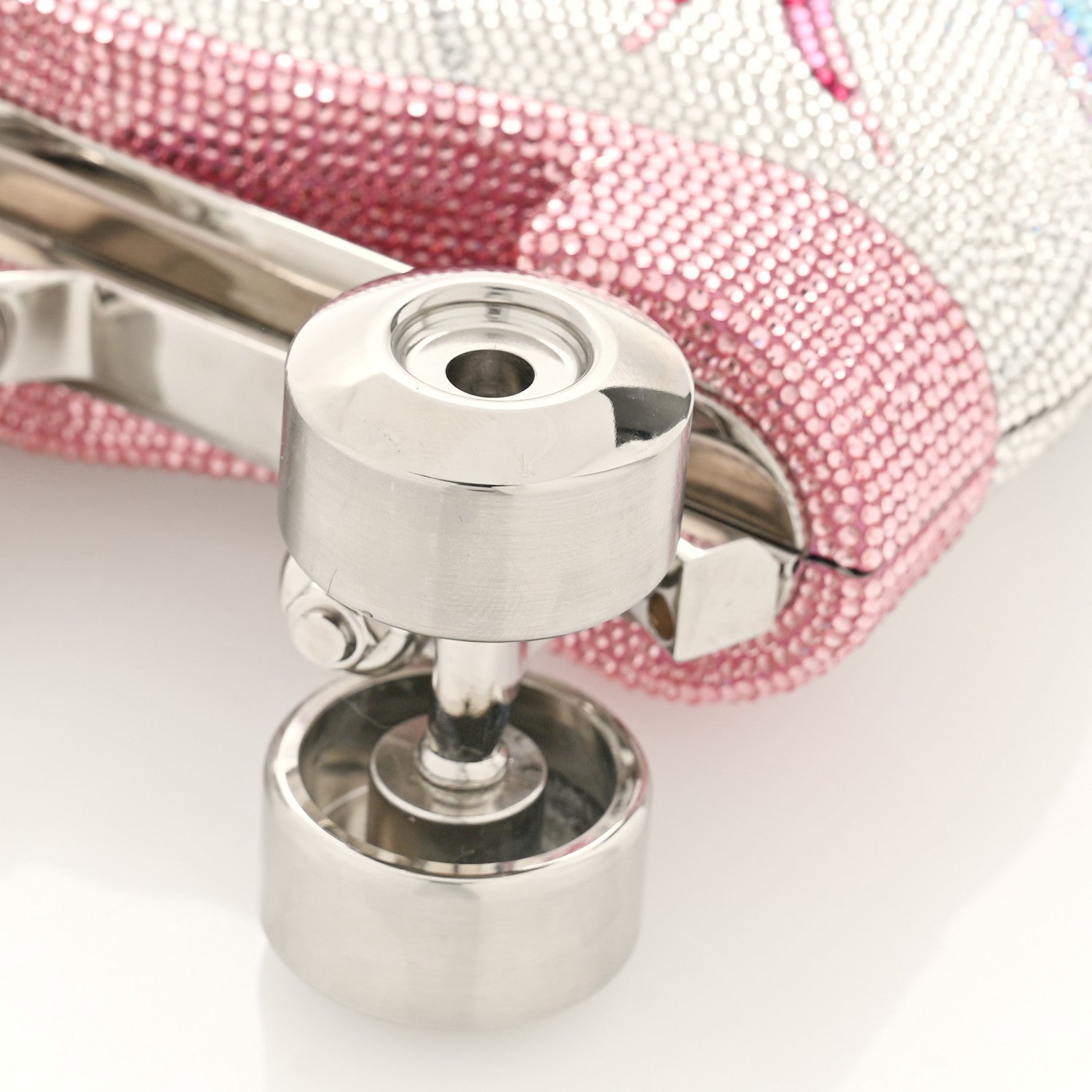 Judith Leiber Swarovski Crystal Let's Roll Rollerskate Minaudiere Clutch Silver Multicolor 8 of 9