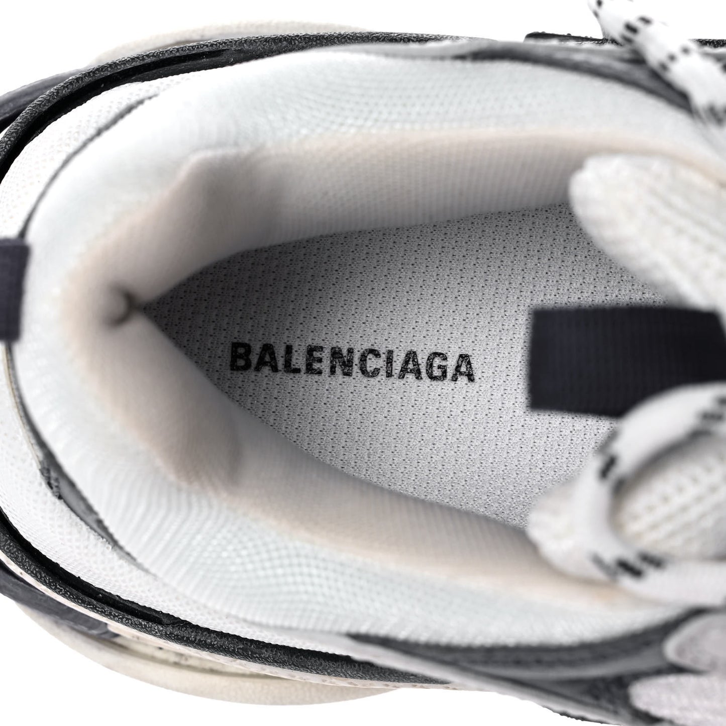 Fabric Mesh Womens Triple S Sneakers 38 White Bleu Violet
