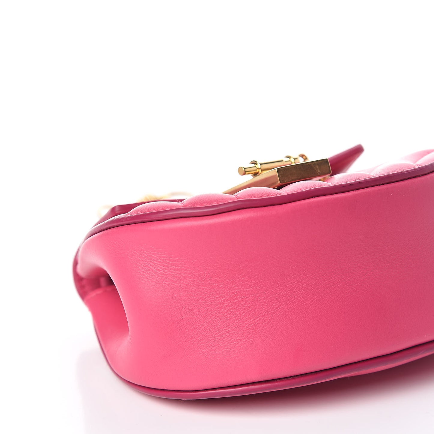 Calfskin Quilted Nano Drew Bijou Shoulder Bag Fuchsia Rose