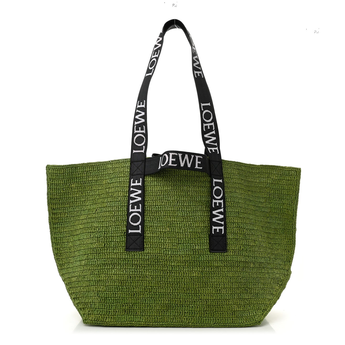 Raffia Paulas Ibiza Fold Shopper Tote Green