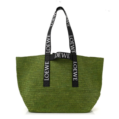 Loewe Raffia Paulas Ibiza Fold Shopper Tote Green 1 of 9