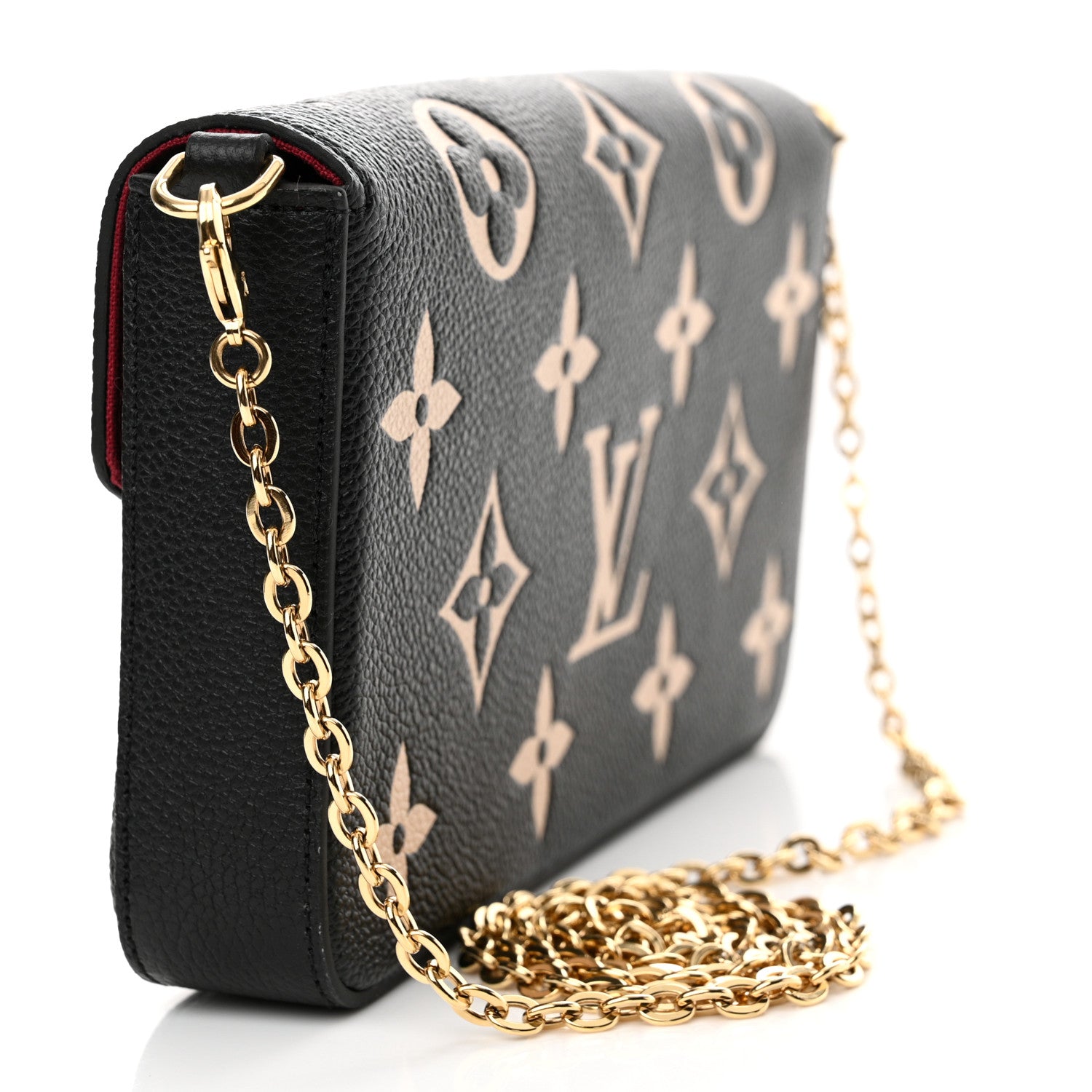 Louis Vuitton Empreinte Monogram Giant Felicie Pochette Black Beige 4 of 10