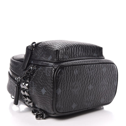 MCM Visetos Studded X-Mini Bebe Boo Backpack Black 4 of 9