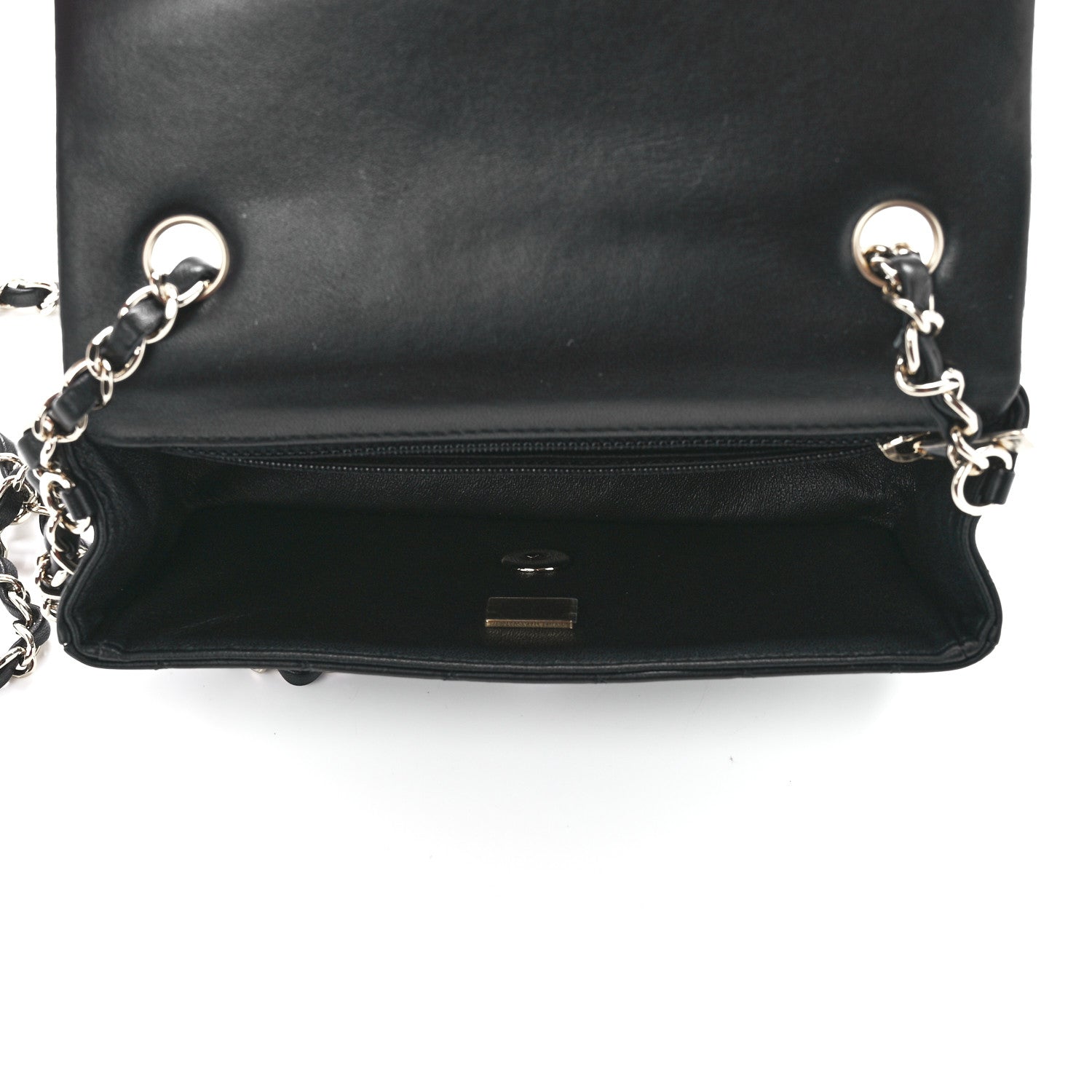 Chanel Lambskin Quilted Mini Rectangular Flap Black 5 of 13