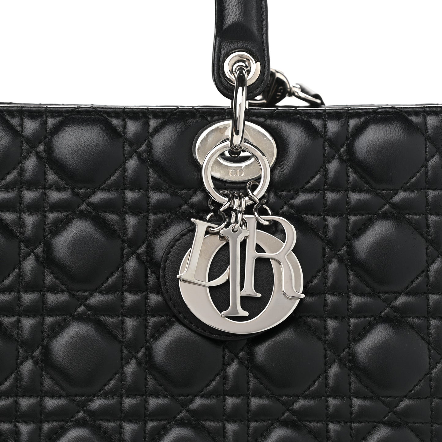 Lambskin Cannage Large Lady Dior Black