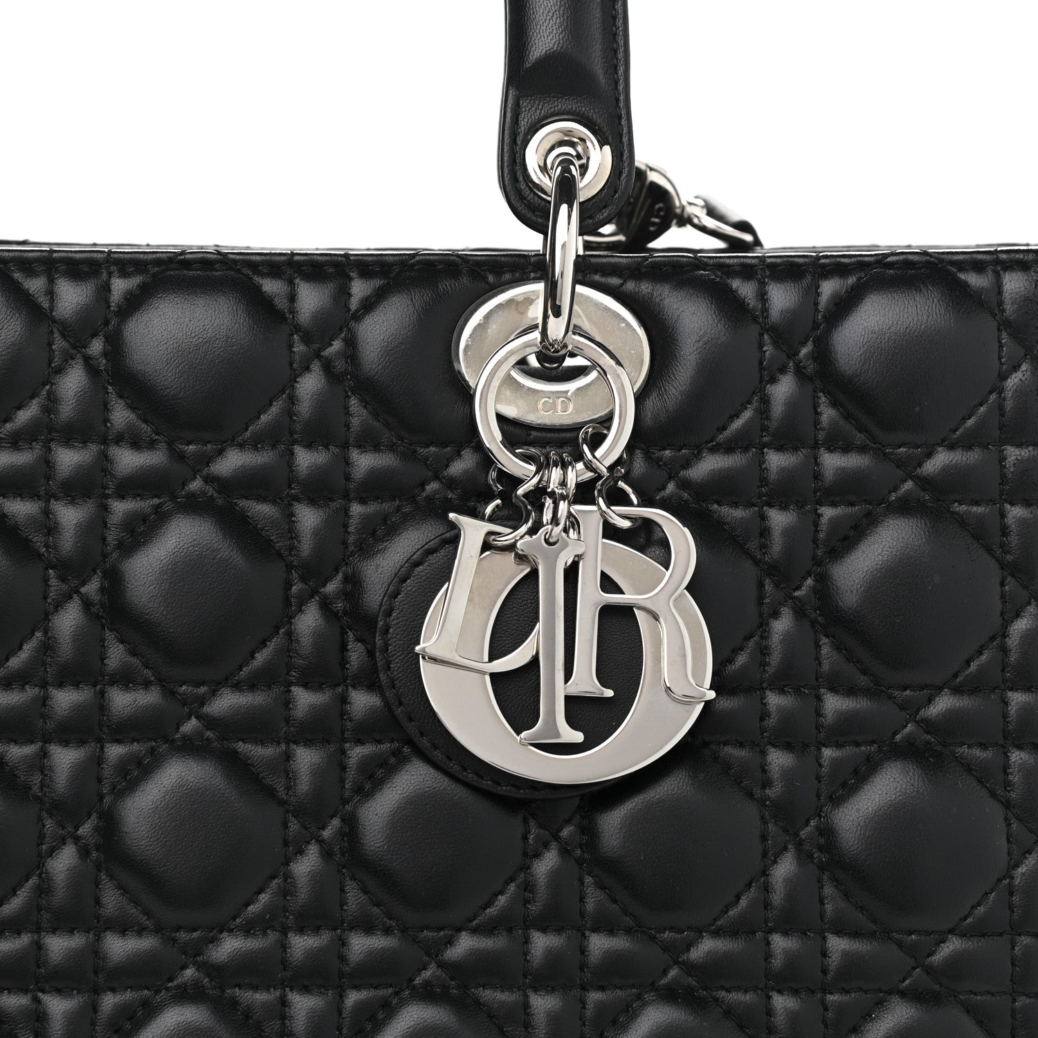 Christian Dior Lambskin Cannage Large Lady Dior Black 8 of 11