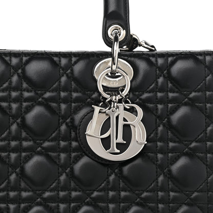 Christian Dior Lambskin Cannage Large Lady Dior Black 8 of 11